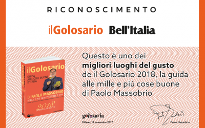 Questo è uno dei migliori luoghi del gusto de il Golosario 2018, la guida alle mille e più cose buone di Paolo Massobrio.