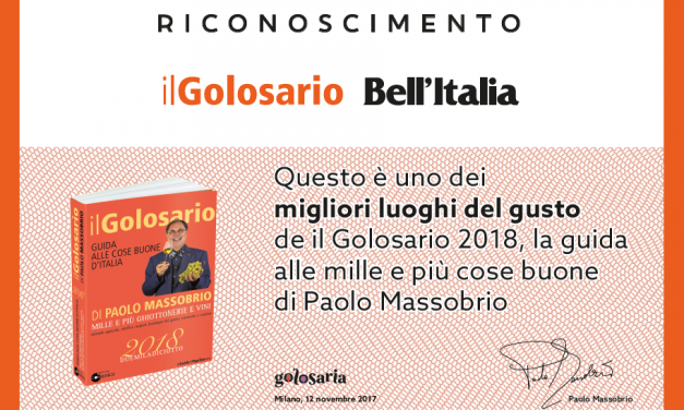 Questo è uno dei migliori luoghi del gusto de il Golosario 2018, la guida alle mille e più cose buone di Paolo Massobrio.