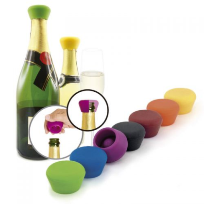 Tappi per vino, tappi per bottiglie in silicone carini e riutilizzabili,  set di accessori per conservanti sigillanti per vino