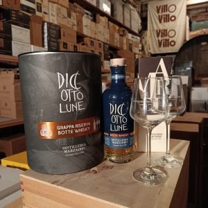 Confezione Diciotto Lune Riserva Botte Whisky 50 cl + 2 bicchieri